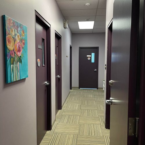 Our hallway to various clinical spaces